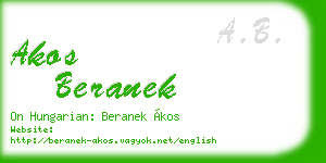 akos beranek business card